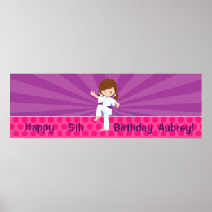 Karate Kid Girl Lila Rays Poster Lila Bälte