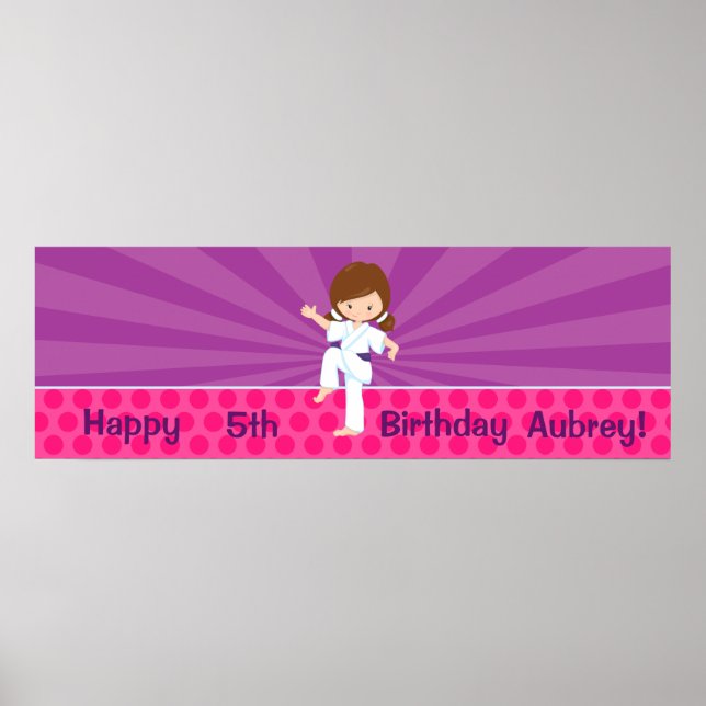 Karate Kid Girl Lila Rays Poster Lila Bälte (Framsidan)