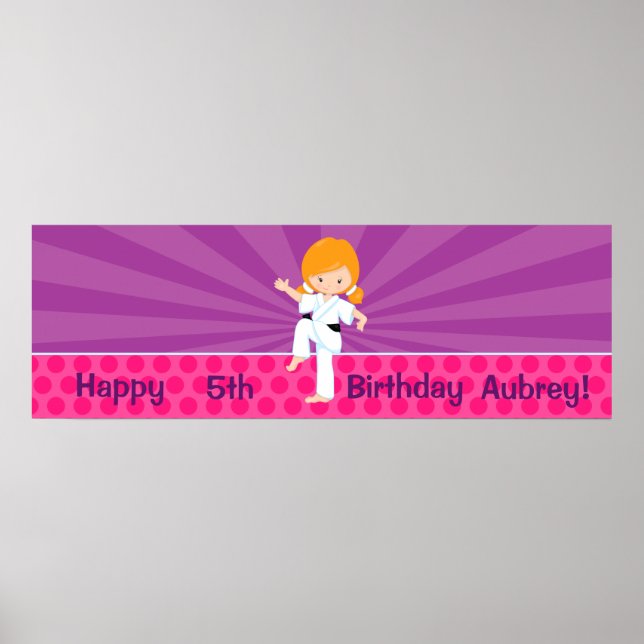 Karate Kid Girl Lila Rays Poster Red (Framsidan)