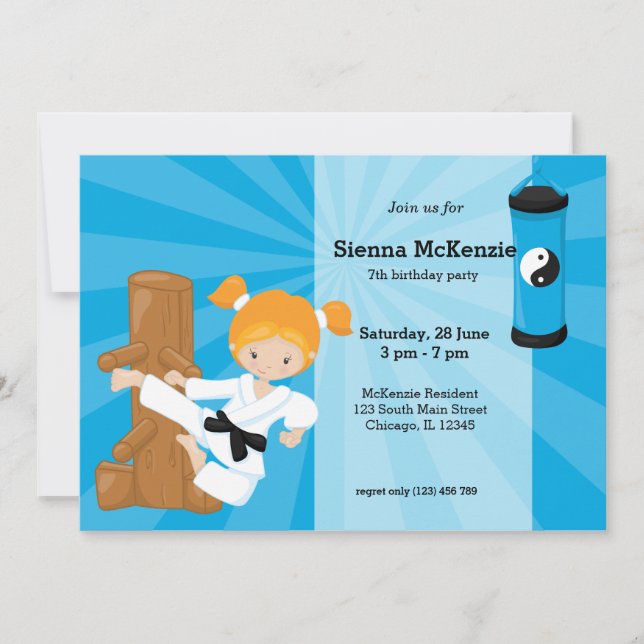 Karate Kids Inbjudningar (Framsida)