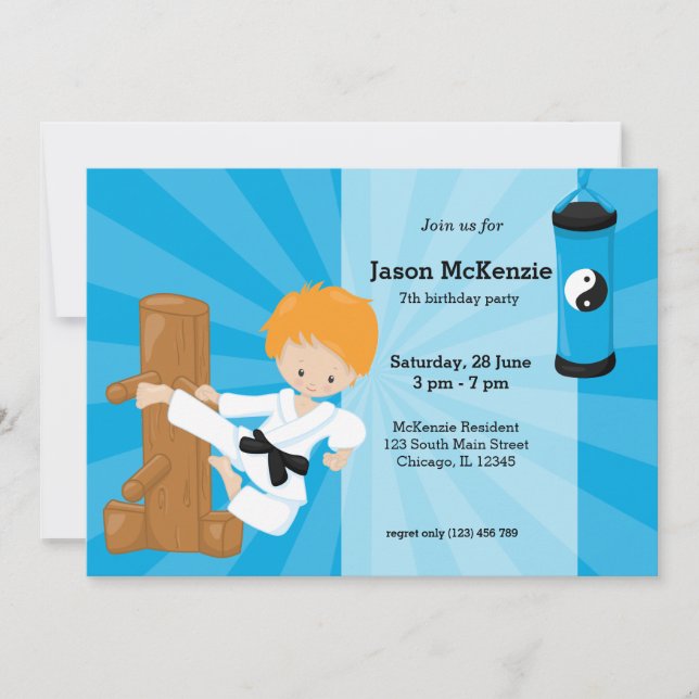 Karate Kids Inbjudningar (Framsida)