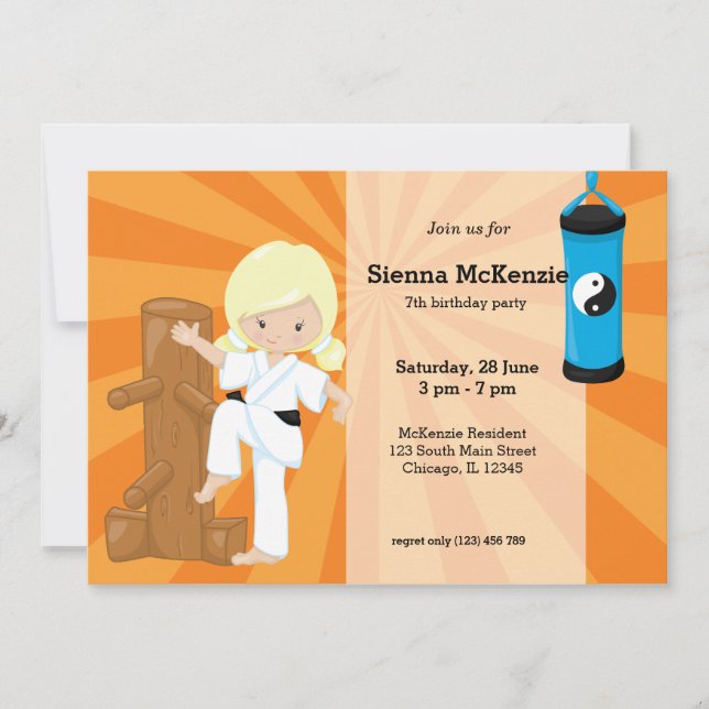 Karate Kids Inbjudningar (Framsida)