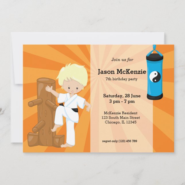 Karate Kids Inbjudningar (Framsida)