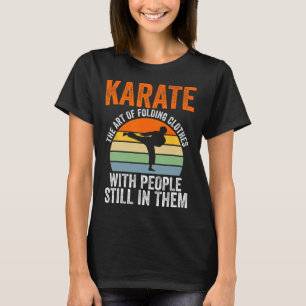 Karate Konsten att vika kläder med människor Mart T Shirt