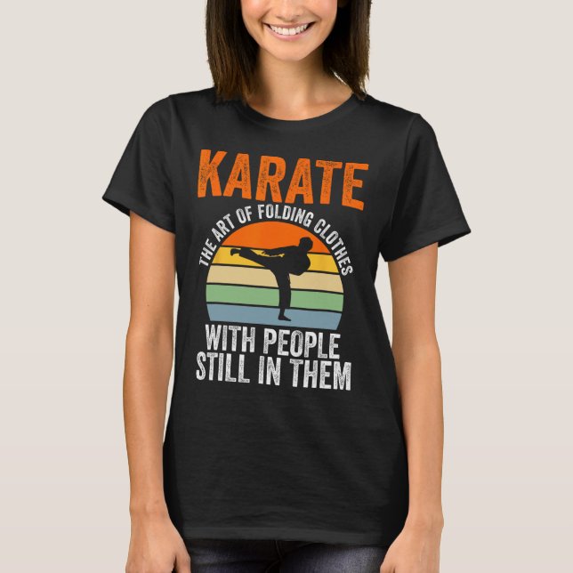 Karate Konsten att vika kläder med människor Mart T Shirt (Framsida)
