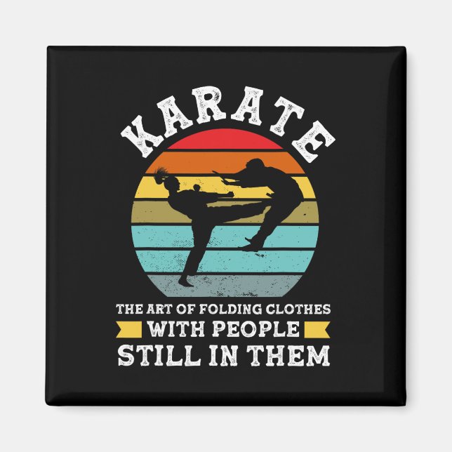 Karate Konsten Att Vikta Kläder Kampsport  Magnet (Framsidan)