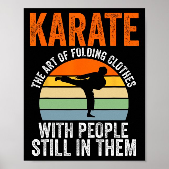 Karate Konsten Att Vikta Kläder Med Människor Mart Poster (Framsidan)