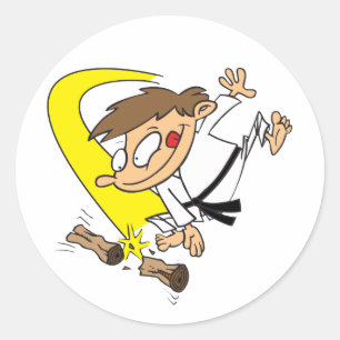 Karate-Kotlett Runt Klistermärke