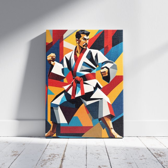 Karate Kubism Canvastryck (Skapare uppladdad)