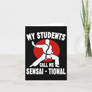 Karate Kung fu Sensai Gift I Martial Arts Fighter Kort