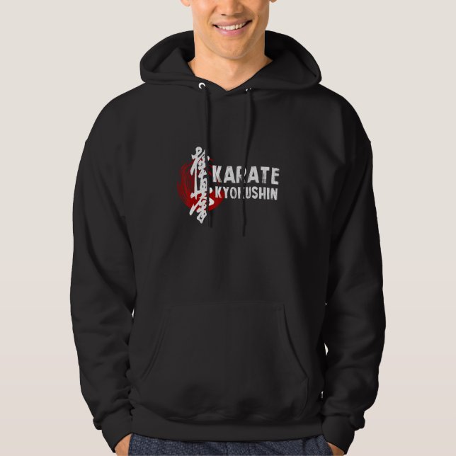 Karate Kyokushin Martial Arts Trainer Fighter Mart Hoodie (Framsida)