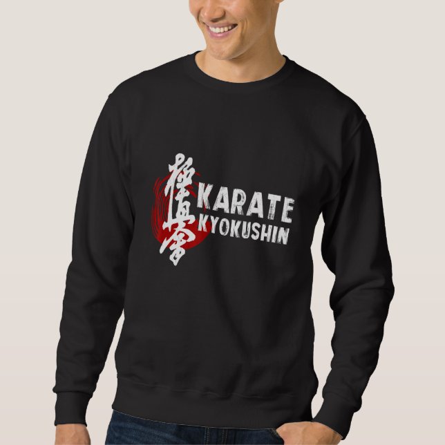 Karate Kyokushin Martial Arts Trainer Fighter Mart Lång Ärmad Tröja (Framsida)