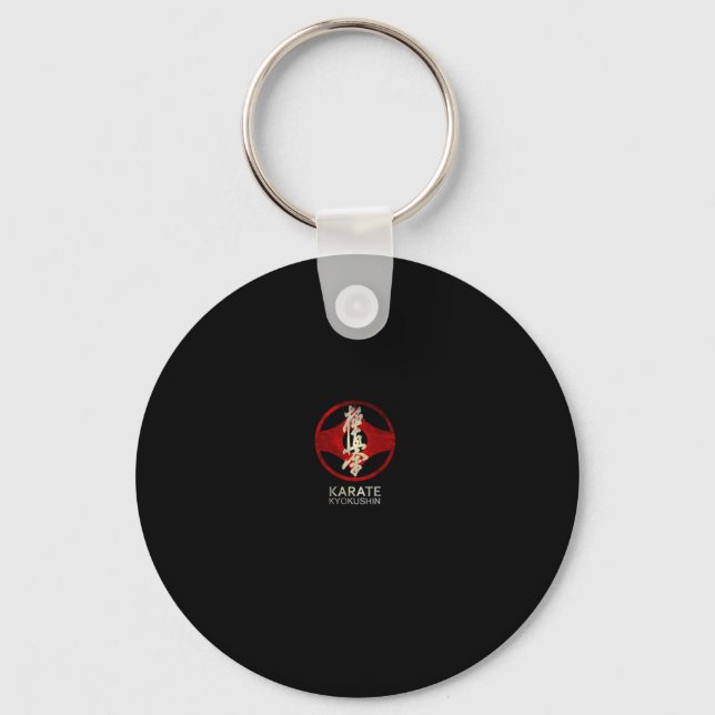 Karate Kyokushin Pullover Hoodie Nyckelring (Framsida)