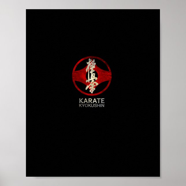 Karate Kyokushin Pullover Hoodie Poster (Framsidan)