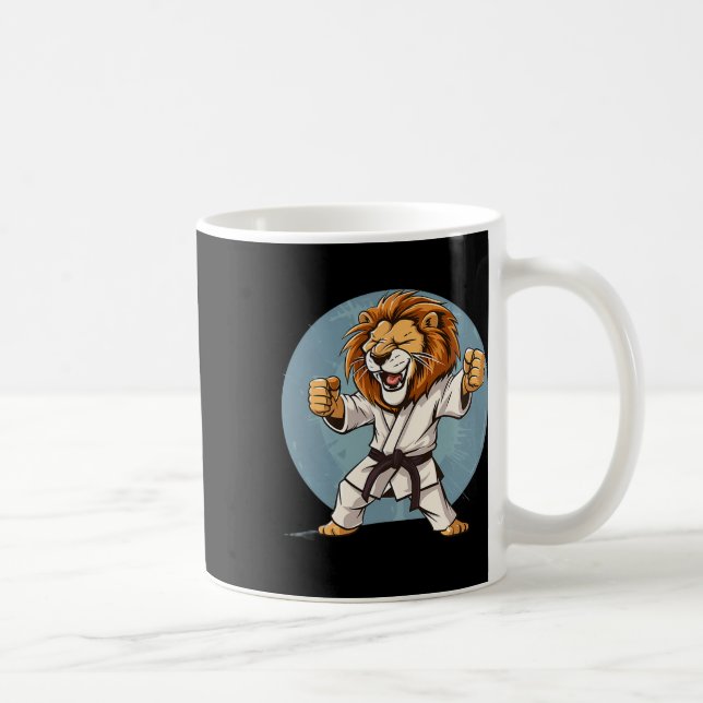 Karate Lejon Kickboxing Taekwondo Jiu-jitsu Mma Ma Kaffemugg (Höger)