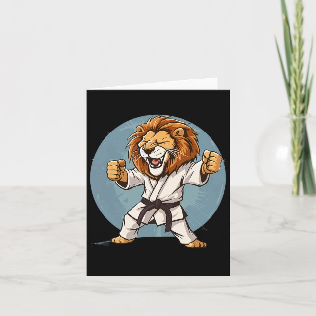 Karate Lejon Kickboxing Taekwondo Jiu-jitsu Mma Ma Kort (Framsida)