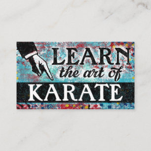 Karate Lessons Affärskort - Blue Red Visitkort