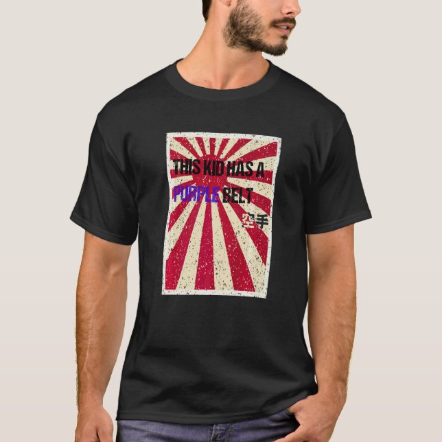 Karate lila bälte ungdom t shirt (Framsida)