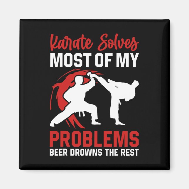 Karate löser de flesta av mina problem medan drunk magnet (Framsidan)