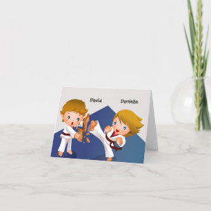 Karate lurar tack Notecard Kort
