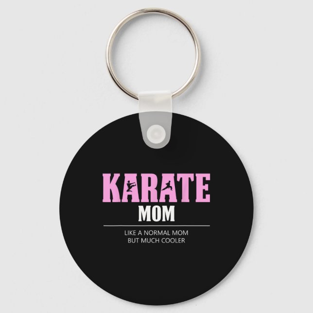 Karate Mamma Funny Cooler Nyckelring (Framsida)