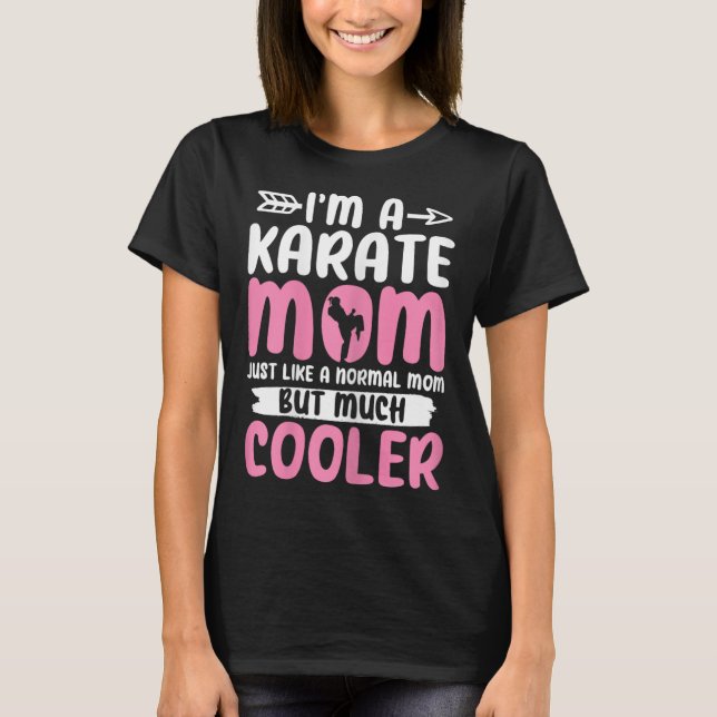 Karate Mamma Funny Karate Martial Arts Black Bälte T Shirt (Framsida)