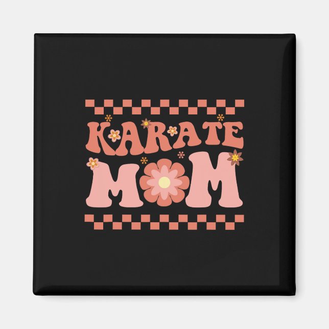 Karate Mamma Karate Player Martial Art Älskare Kar Magnet (Framsidan)