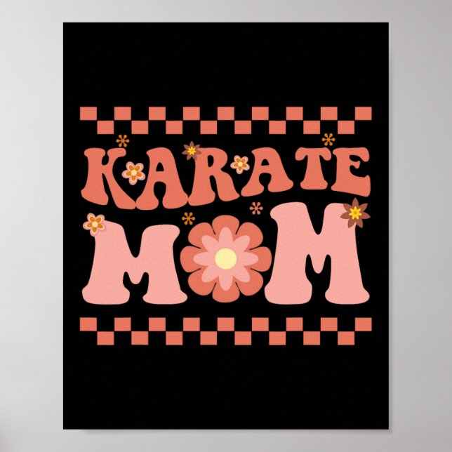 Karate Mamma Karate Player Martial Art Älskare Kar Poster (Framsidan)