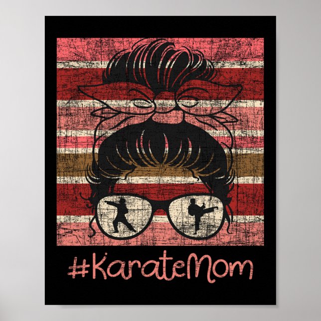 Karate Mamma - Karateka Martial Arts Self Defence Poster (Framsidan)