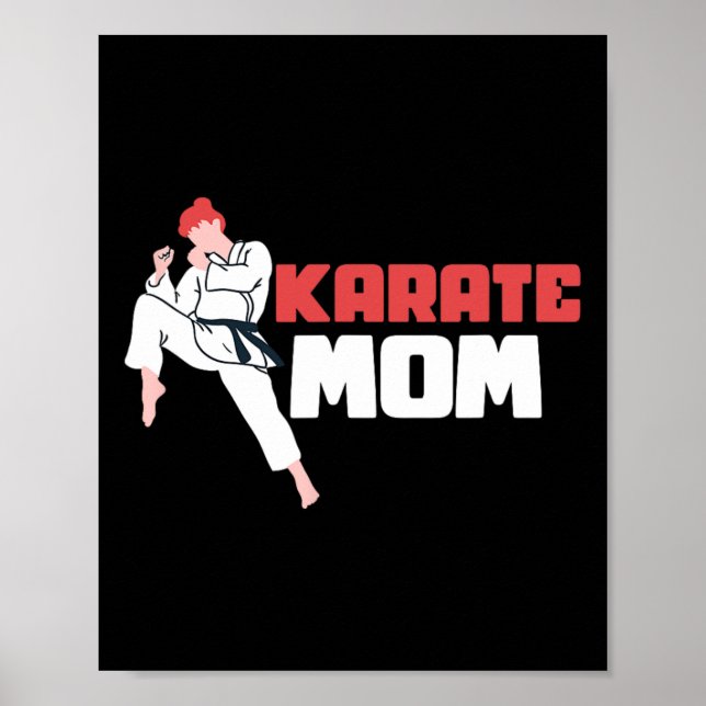 Karate Mamma Karateka Self Defence Fighter Poster (Framsidan)