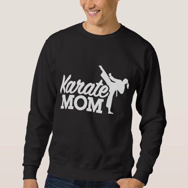 Karate mamma lång ärmad tröja (Framsida)