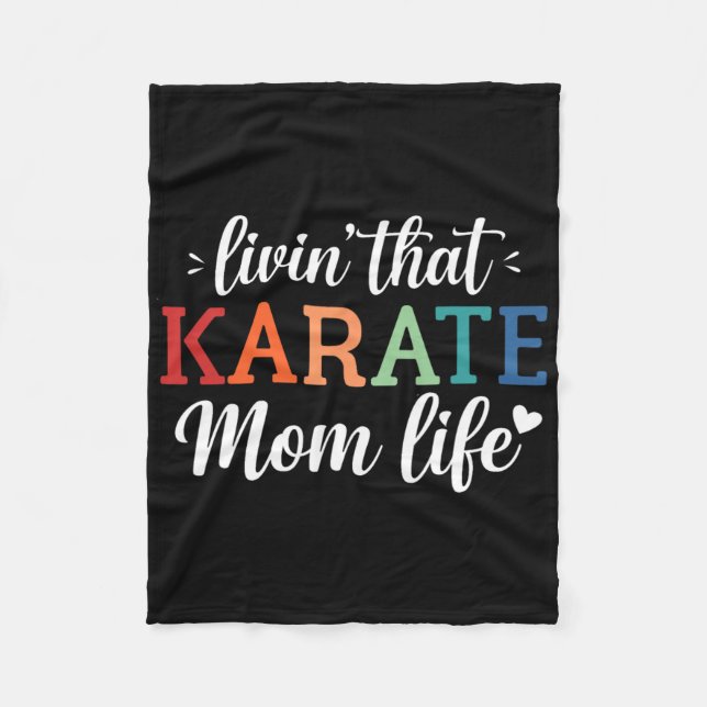 Karate Mamma Life Retro - Fleecefilt (Framsidan)