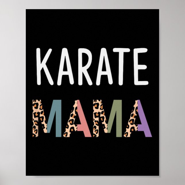 Karate Mamma Martial Art Women Gift - Funny Karate Poster (Framsidan)