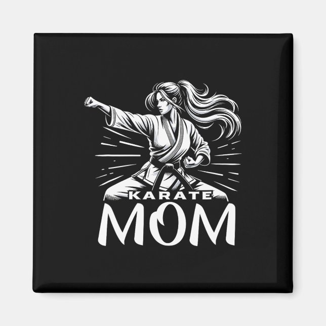 Karate Mamma Martial Arts Mor Family Bonding Magnet (Framsidan)