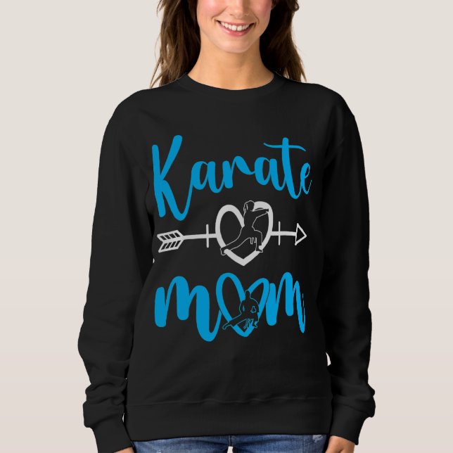 Karate Mamma Martial Son Dotter T Shirt (Framsida)