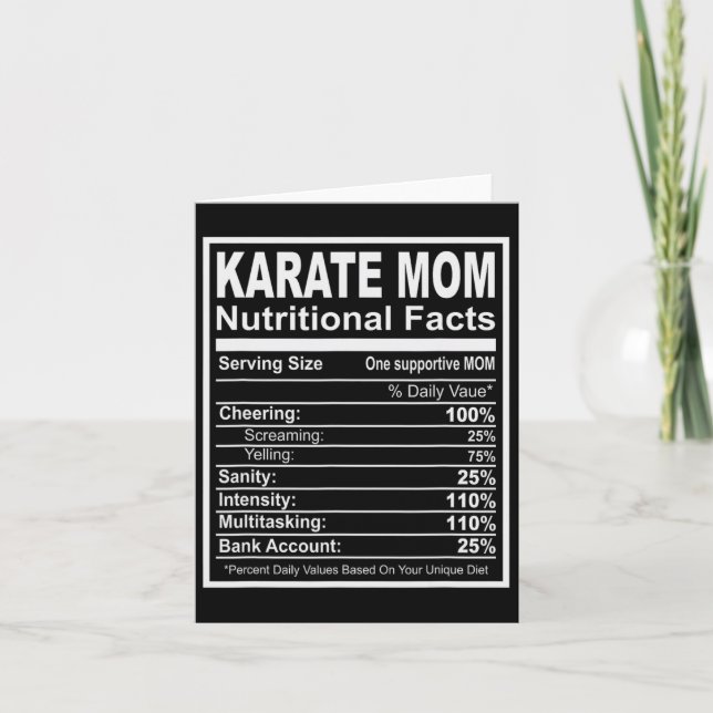 Karate Mamma Nutritional Facts Kort (Framsida)
