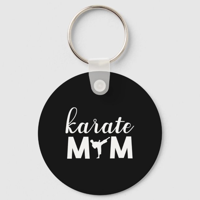 Karate Mamma Son Graphic Cute Nyckelring (Framsida)