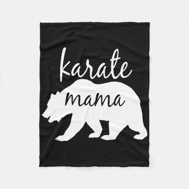 Karate Mamma T Shirt Perfekt Gift for Mamma Women Fleecefilt (Framsidan)