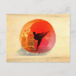 karate man Postcard Vykort