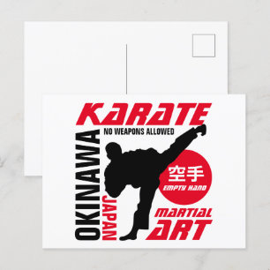 Karate Man Vykort