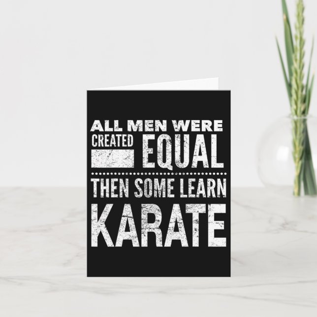 Karate Manar Martial Arts Sensei Funny Påstående f Kort (Framsida)