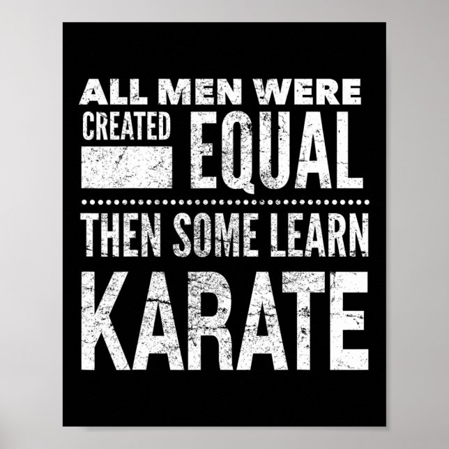 Karate Manar Martial Arts Sensei Funny Påstående f Poster (Framsidan)