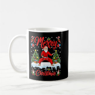 Karate Martial Art Älskare Julafton Santa Play Kar Kaffemugg