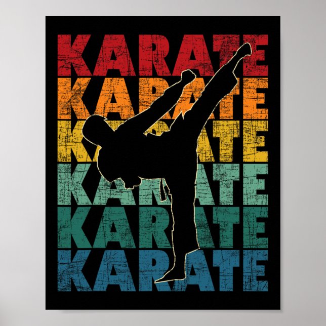 Karate - Martial Artist Karateka Comt Self Defense Poster (Framsidan)