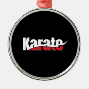 Karate Martial Arts Abstrakt Swant Julgransprydnad Metall
