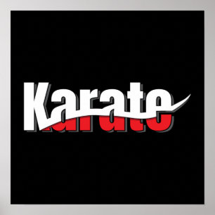 Karate Martial Arts Abstrakt Swant Poster