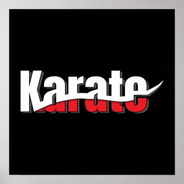 Karate Martial Arts Abstrakt Swant Poster (Framsidan)
