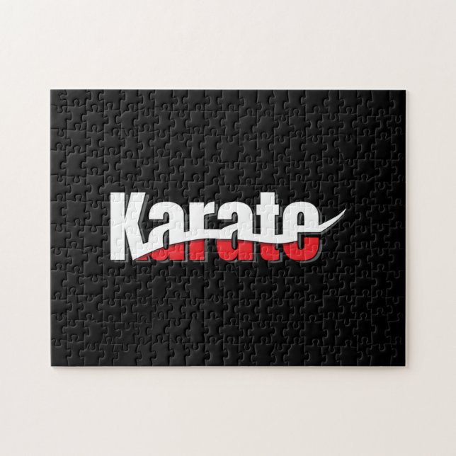 Karate Martial Arts Abstrakt Swant Pussel (Horisontell)