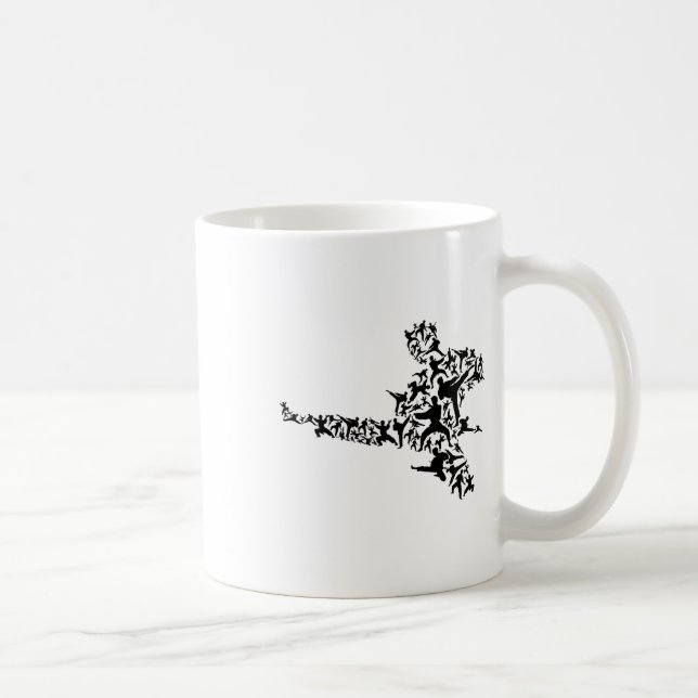 Karate Martial Arts Flies Kick Boxing Kickboxer T Kaffemugg (Höger)