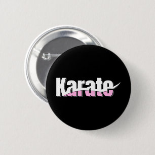 Karate Martial Arts Girly Rosa Knapp